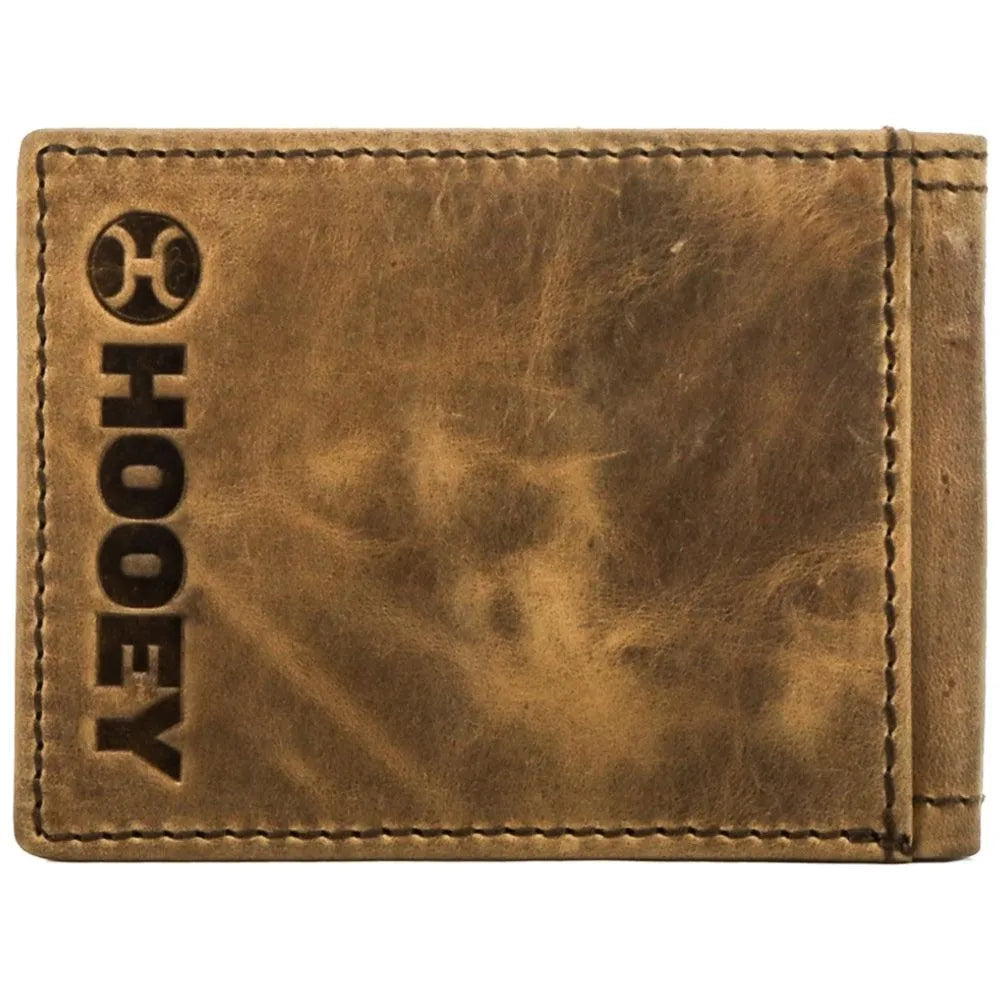 Billetera Plegable para Hombre HOOey Inlay Serape Hands-Up (Color Canela)