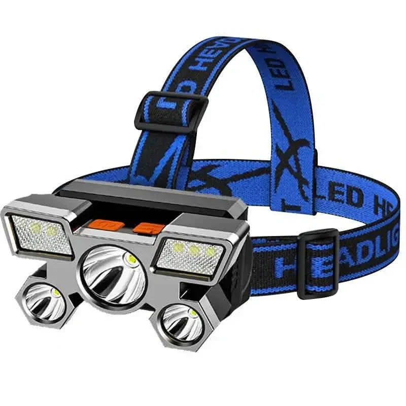 Linterna frontal con batería integrada recargable por USB