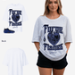 G West Heart Flames Oversized Women's T-Shirt