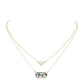 Heart Hexagon Bead Pendant Double Layered Necklace