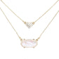 Heart Hexagon Bead Pendant Double Layered Necklace