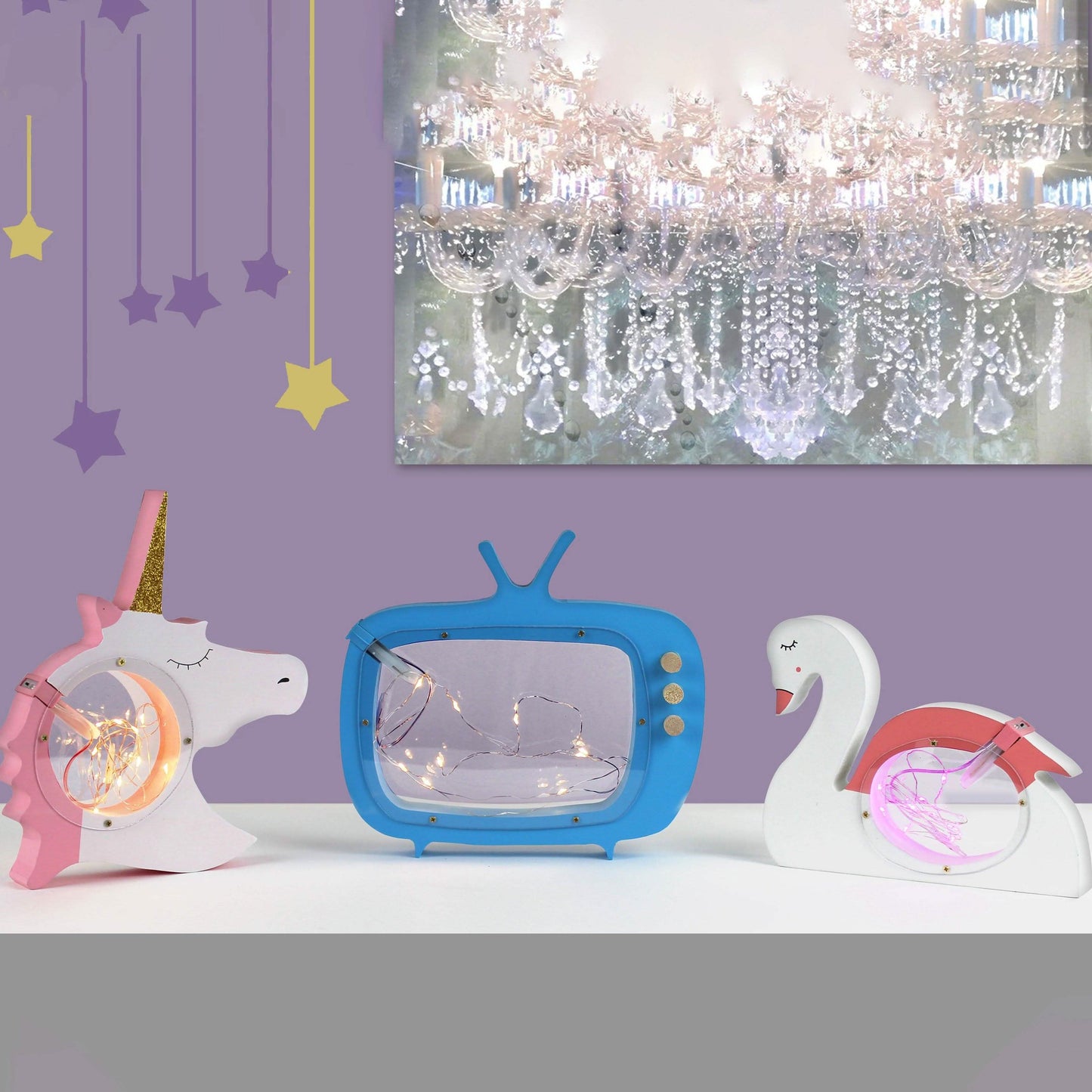 Lámpara de Noche Decorativa de Madera Hearth & Haven para Niños