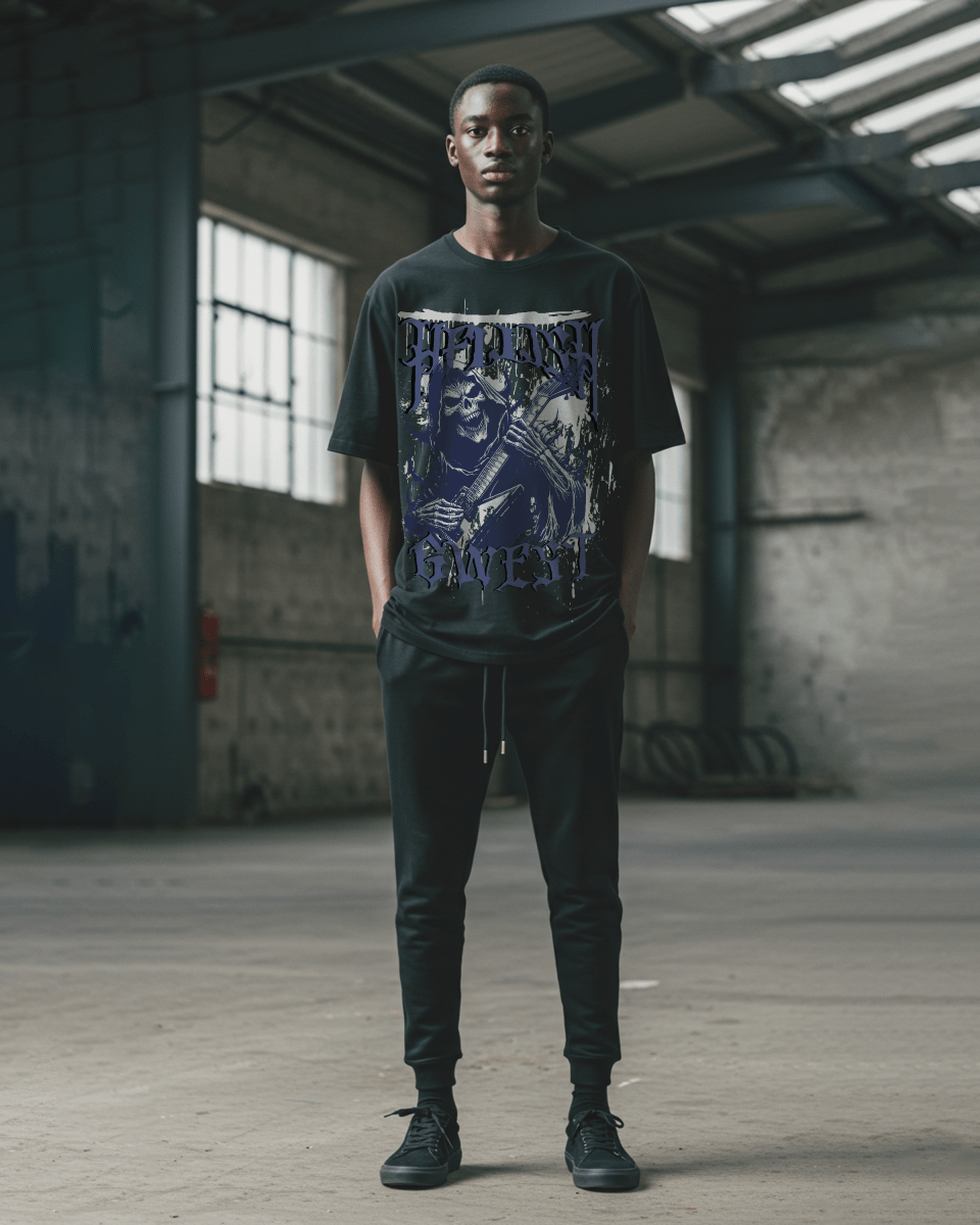 G West Hellish Chords Oversized T-Shirt Mens