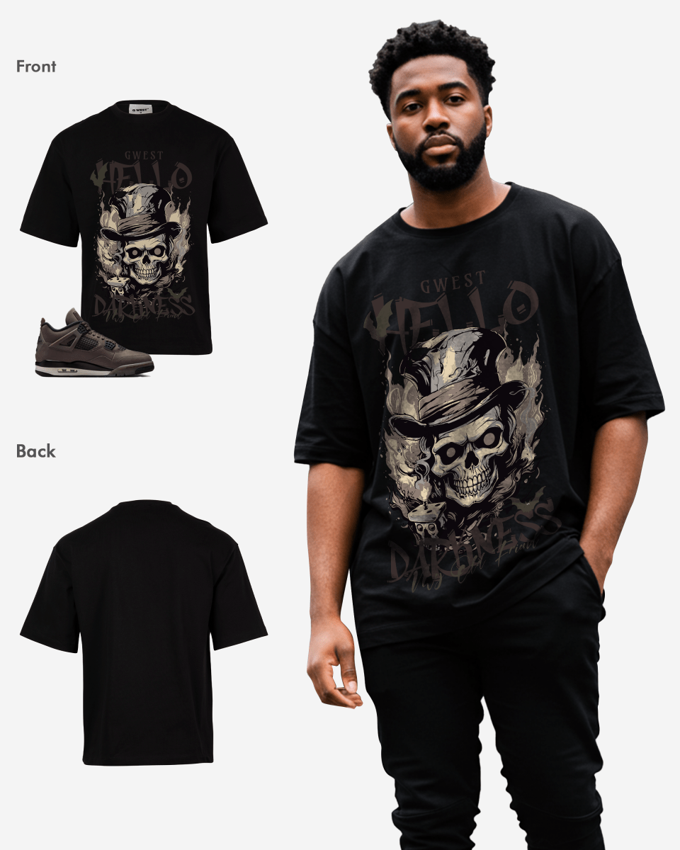 G West Hello Darkness Oversized T-Shirt Mens