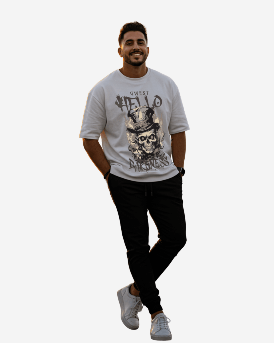 G West Hello Darkness Oversized T-Shirt Mens