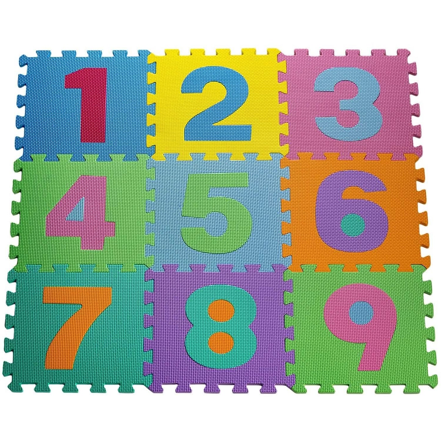Alfombra de juego de puzle con números multicolor para niños HemingWeigh