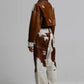 Women Cropped Cow Print Jacket & Pant  – Genuine Hair-On Pony Hair