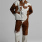 Women Cropped Cow Print Jacket & Pant  – Genuine Hair-On Pony Hair