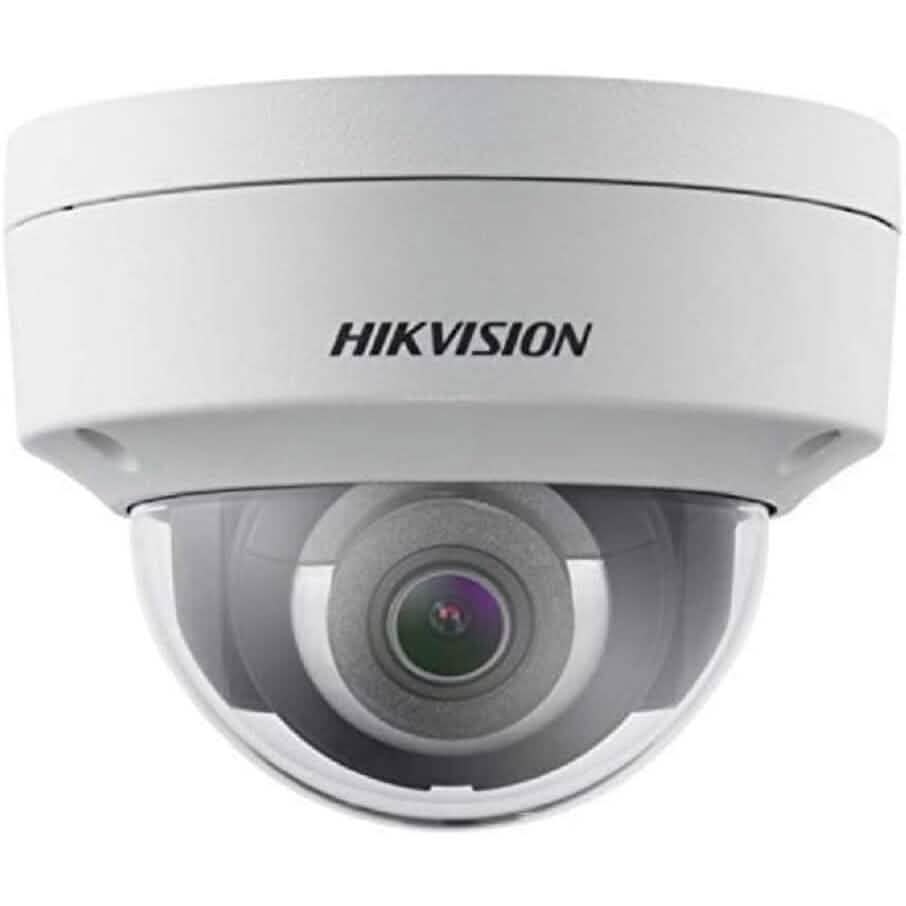 Cámara de red Hikvision IP Domo Antivandálico EXIR 4MP con lente fija de 2.8mm y WDR real (reacondicionada)