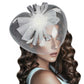 Pearl Feather Mesh Flower Fascinator Headband