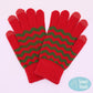 Holiday Chevron Pattern Smart Touch Winter Gloves