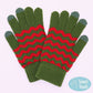 Holiday Chevron Pattern Smart Touch Winter Gloves