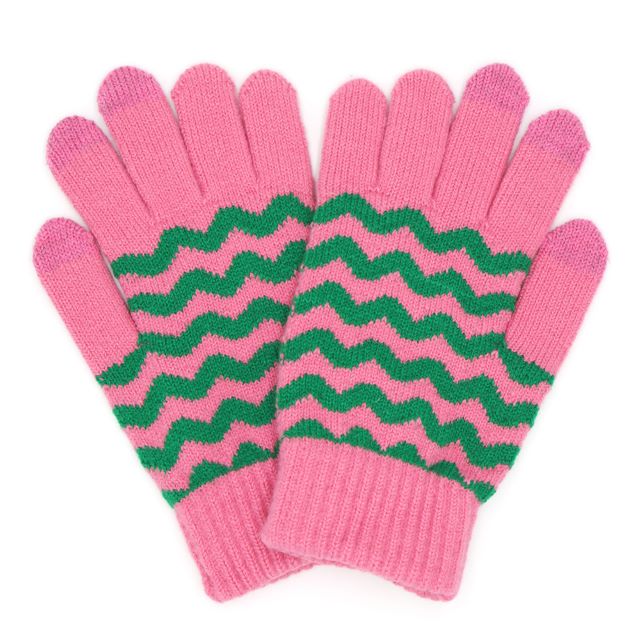 Holiday Chevron Pattern Smart Touch Winter Gloves