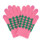 Holiday Plaid Pattern Smart Touch Winter Gloves