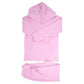 Conjunto de jogger con capucha rosa clavel