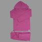 Conjunto de Sudadera con Capucha y Jogger Frambuesa Rosada