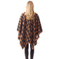 Houndstooth Printed Ruana Poncho Houndstooth Open Poncho
