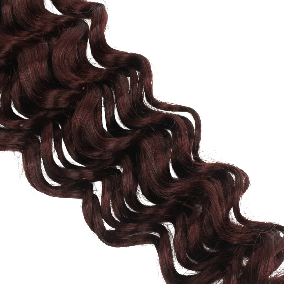 Cabello para trenzar humano 100% a granel de ondas profundas color borgoña 99J