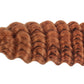 Pelo para trenzar 100 % humano a granel, ondulado profundo, color cobrizo 350