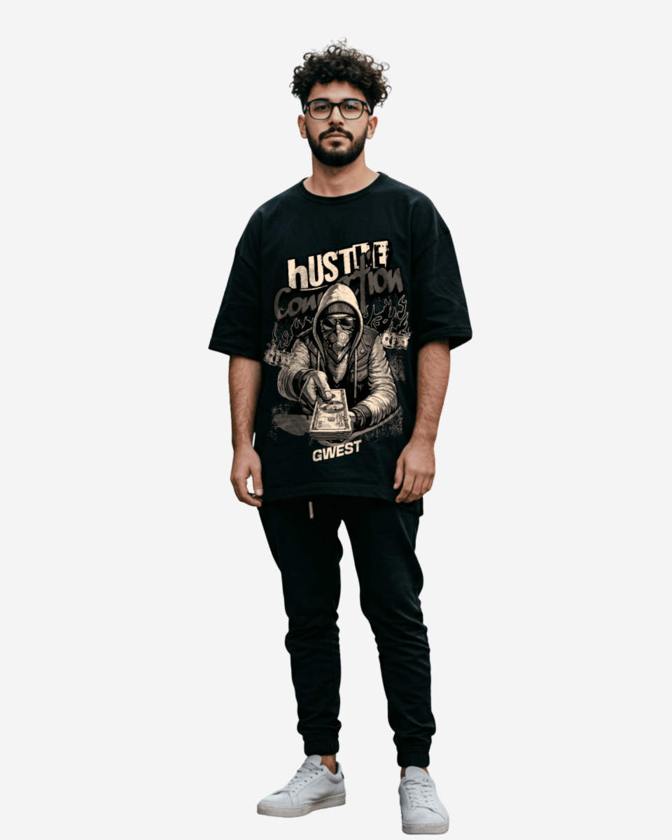 G West Hustle Connection Oversized T-Shirt Mens