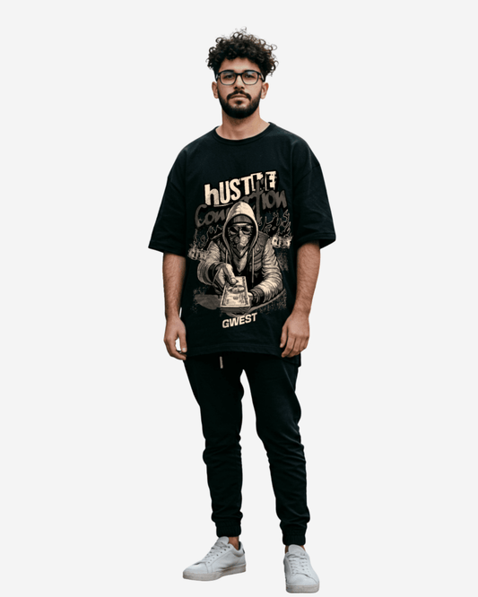 Camiseta extragrande G West Hustle Connection para hombre