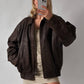 Women Handmade Brown Oversize Bomber Lambskin Soft Real Leather Jacket | Women Casual Wear Genuine Leather Jacket, Gift for women
