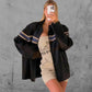 90's Vintage Oversize Jacket, women's Vintage Oversized Straight Jacket, Ladies Oversized Leather Jacket, ladies Boxy Classic bomber jacket