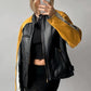 Ladies Black Premium Leather Bomber jacket, Oversize Black Jacket For All Retro, Biker Leather Jacket, Classic Designer leather Jackets.