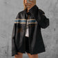 90's Vintage Oversize Jacket, women's Vintage Oversized Straight Jacket, Ladies Oversized Leather Jacket, ladies Boxy Classic bomber jacket