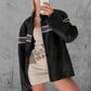 90's Vintage Oversize Jacket, women's Vintage Oversized Straight Jacket, Ladies Oversized Leather Jacket, ladies Boxy Classic bomber jacket