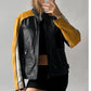 Ladies Black Premium Leather Bomber jacket, Oversize Black Jacket For All Retro, Biker Leather Jacket, Classic Designer leather Jackets.