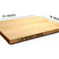 Tabla de cortar de bloque de carnicero extra grande de 1,25" de grosor con patas de goma, tabla de cortar gruesa, tabla de cortar de madera, madera de arce dura hecha en Estados Unidos