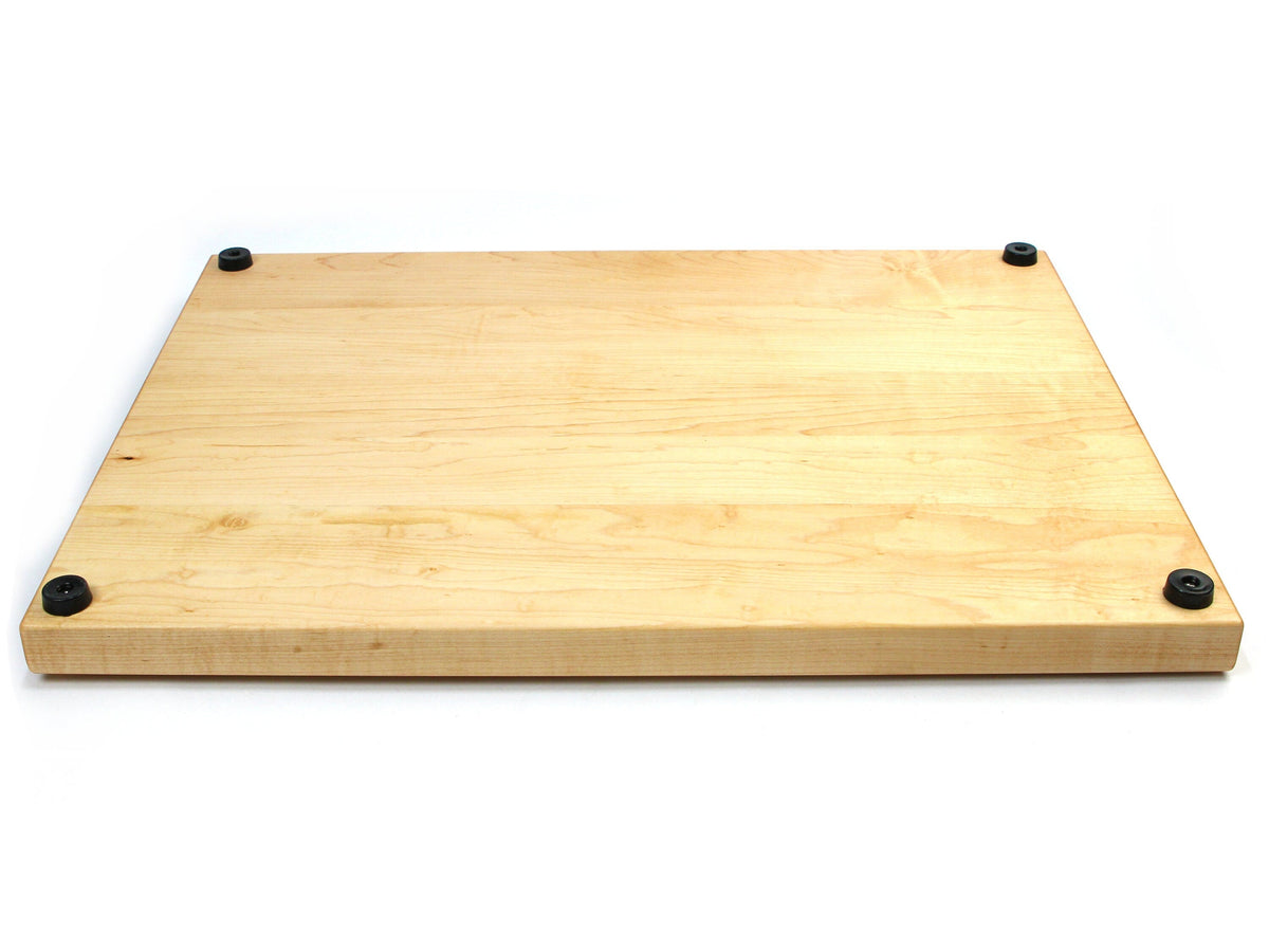 Tabla de cortar de bloque de carnicero extra grande de 1,25" de grosor con patas de goma, tabla de cortar gruesa, tabla de cortar de madera, madera de arce dura hecha en Estados Unidos