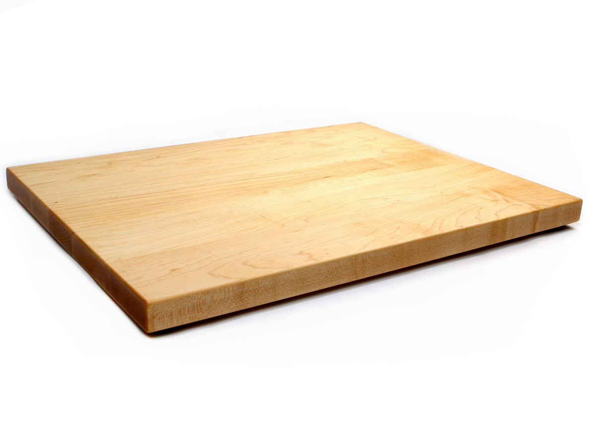 Tabla de cortar de bloque de carnicero extra grande de 1,25" de grosor con patas de goma, tabla de cortar gruesa, tabla de cortar de madera, madera de arce dura hecha en Estados Unidos