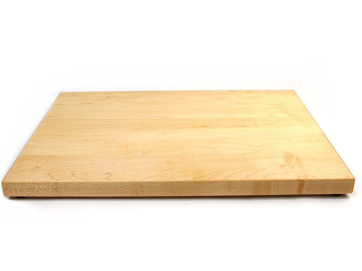 Tabla de cortar de bloque de carnicero extra grande de 1,25" de grosor con patas de goma, tabla de cortar gruesa, tabla de cortar de madera, madera de arce dura hecha en Estados Unidos