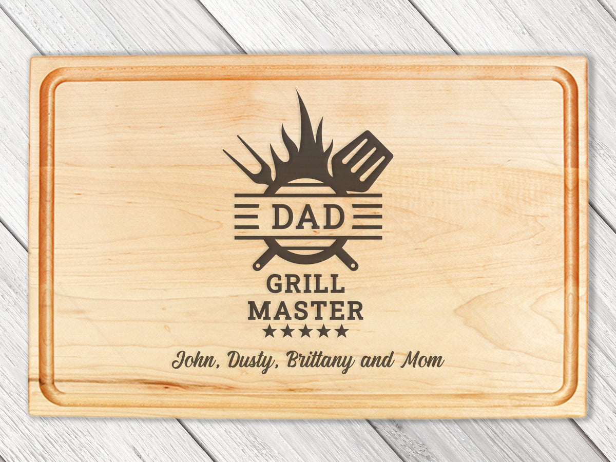Gift For Dad Cutting Board, Personalized Gifts For Dad, Custom Grilling Gift For Dad, BBQ Gift For Dad, Custom Cutting Board - USA Made