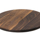 Large Walnut Round Cheese Board, 18 Inch Round Cutting Board with Juice Groove Black Walnut, Large Walnut Round Charcuterie Board