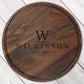 18" Walnut Personalized Round Board with Juice Groove, 18” Round Personalized Charcuterie Board, Wedding Gift, Gift For the Couple, USA Made