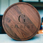 18" Walnut Personalized Round Board with Juice Groove, 18” Round Personalized Charcuterie Board, Wedding Gift, Gift For the Couple, USA Made