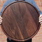 Large Walnut Round Cheese Board, 18 Inch Round Cutting Board with Juice Groove Black Walnut, Large Walnut Round Charcuterie Board
