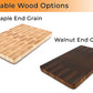 Gift for Mom, Large End Grain Walnut Cutting Board, Maple Butcher Block with Rubber Feet, Up to 2” Thick, Mom's Kitchen, USA Made