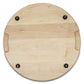 Extra Large Round Wood Cutting Board with Feet, Pocket Handles and Juice Groove, 18”x1.25 Inches Thick, Gift For Mom, 100% USA Made