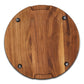 Extra Large Round Wood Cutting Board with Feet, Pocket Handles and Juice Groove, 18”x1.25 Inches Thick, Gift For Mom, 100% USA Made