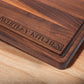 Personalized 1.25” Thick Extra Large Wood Cutting Board with Feet, Pocket Handles and Juice Groove, Butcher Block, Wedding Gift, USA Made
