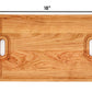 Large Cherry Wood Cutting Board With Juice Groove and Handles 18 x 12 Inches, Cherry Charcuterie Board, Cherry Cheese Board, 100% USA Made
