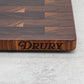 Large End Grain Walnut Cutting Board With Edge Engraving, Walnut Butcher Block with Edge Engraving, Wedding Gift, Gift for Him, USA Made