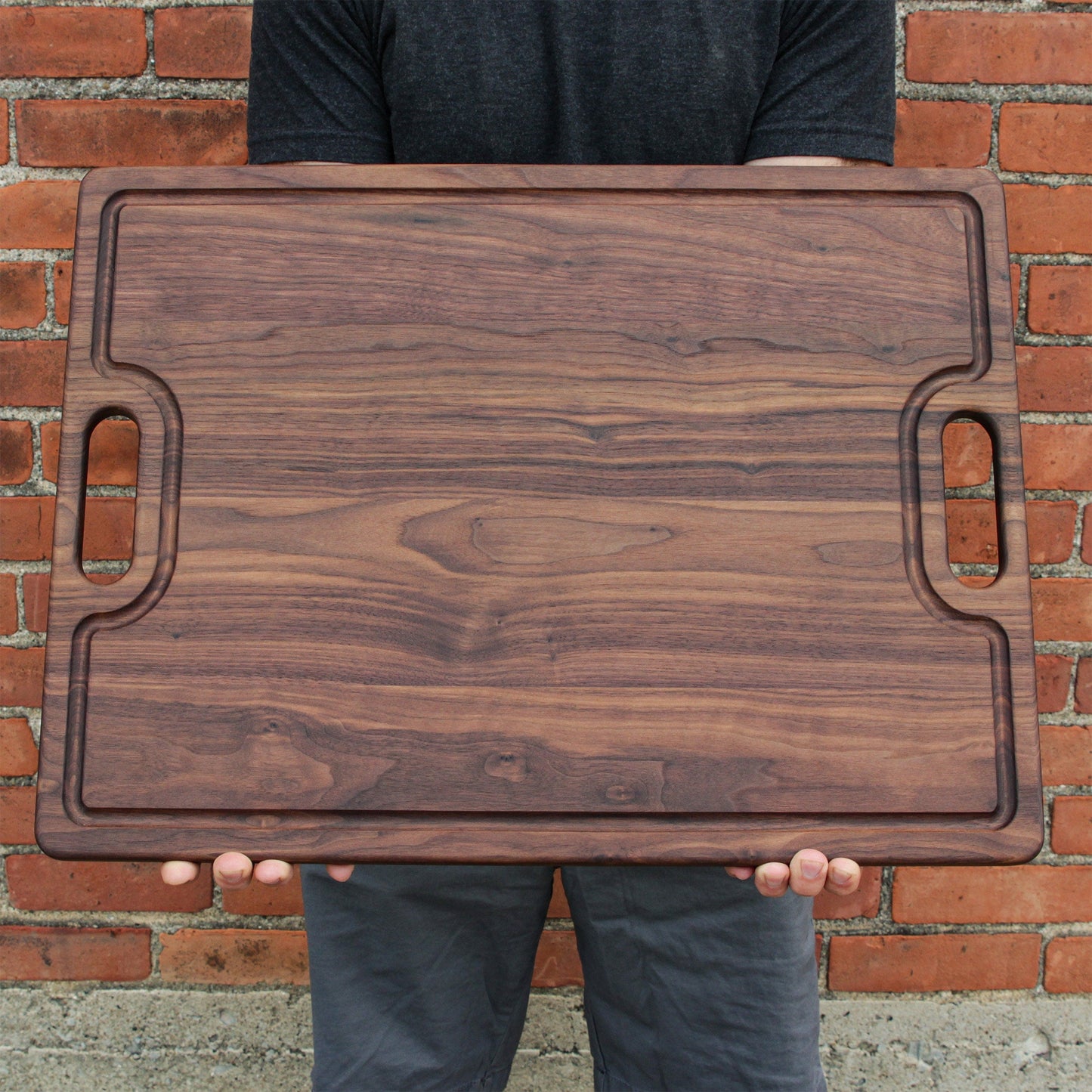 Extra Large Custom Engraved 24"x 18" Cutting Board, Laser Engraved Walnut Cutting Board, Monogrammed Cutting Board, Made in the USA