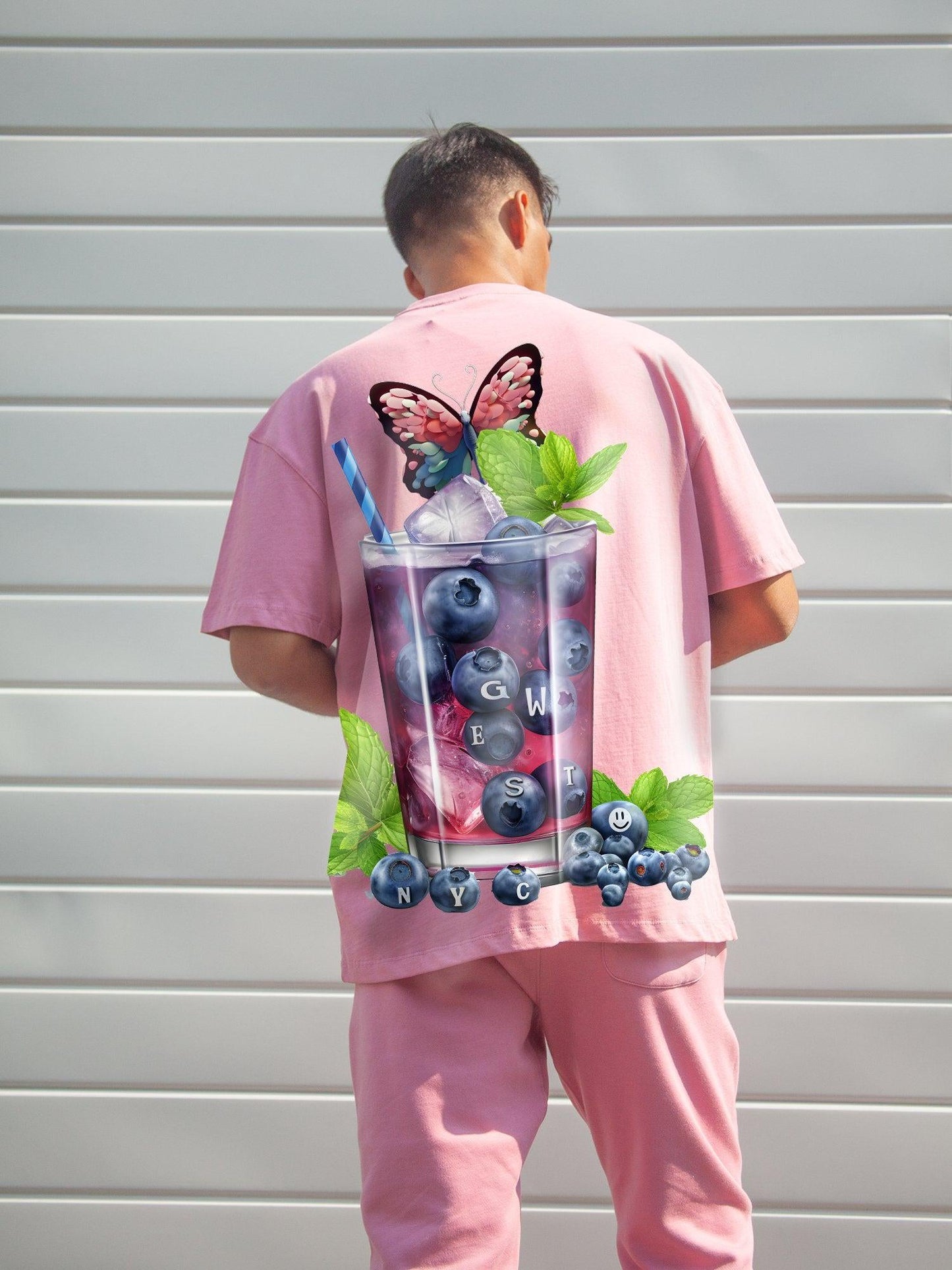 G West Mens Oversize Blueberry Mohito Tee