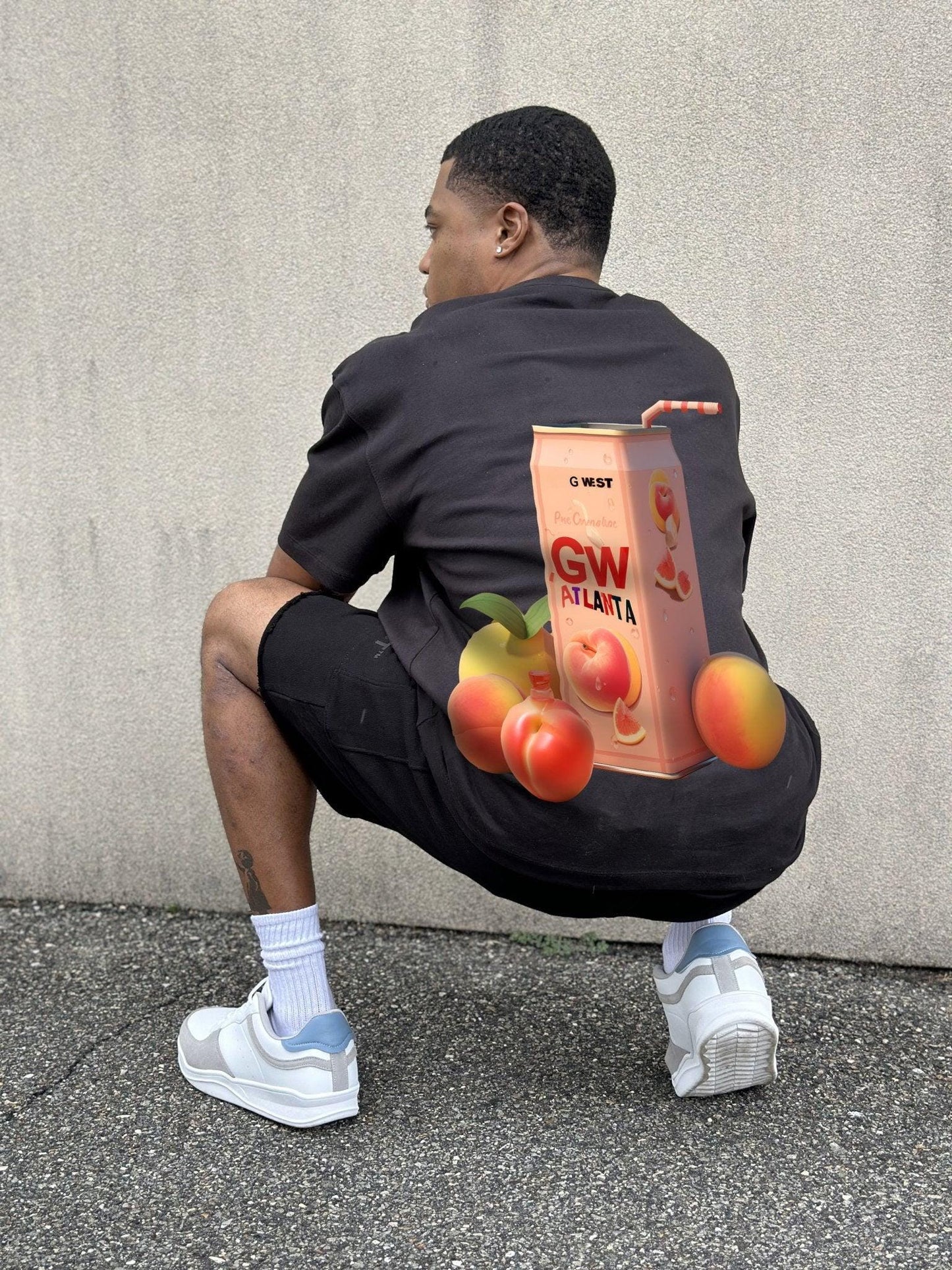 G West Mens Oversize Atlanta Peach Tee