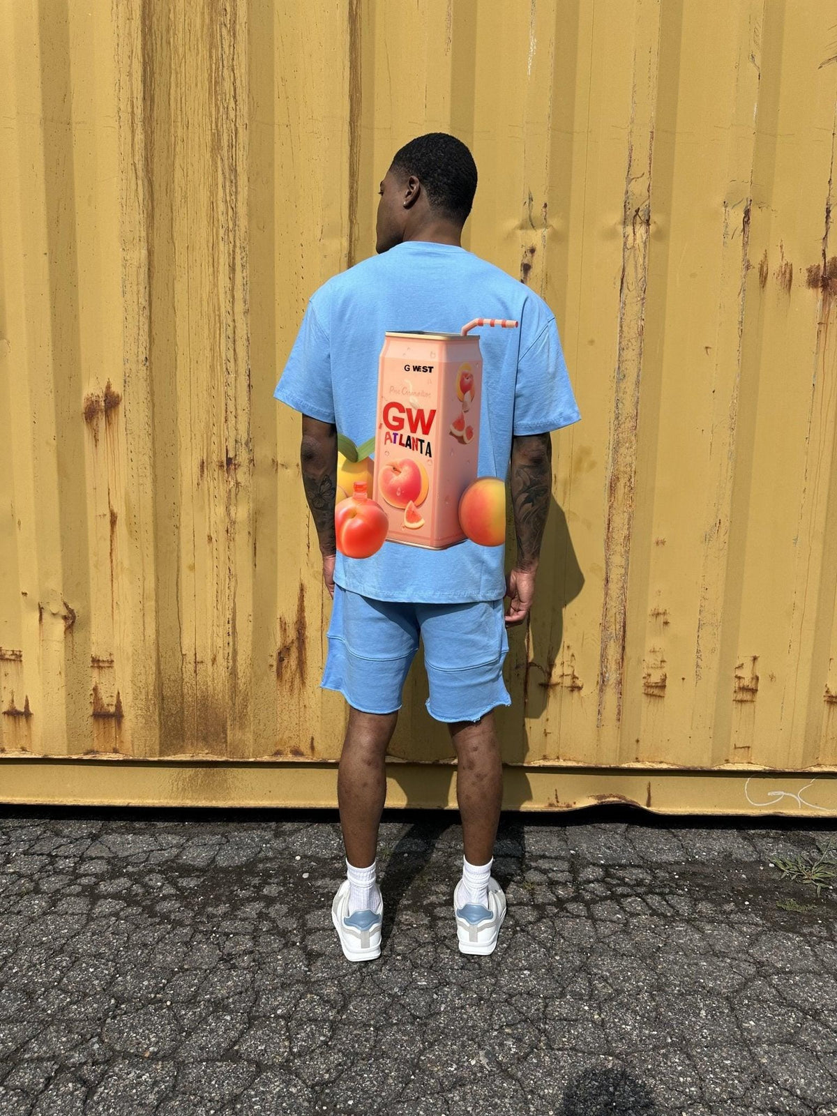 G West Mens Oversize Atlanta Peach Tee